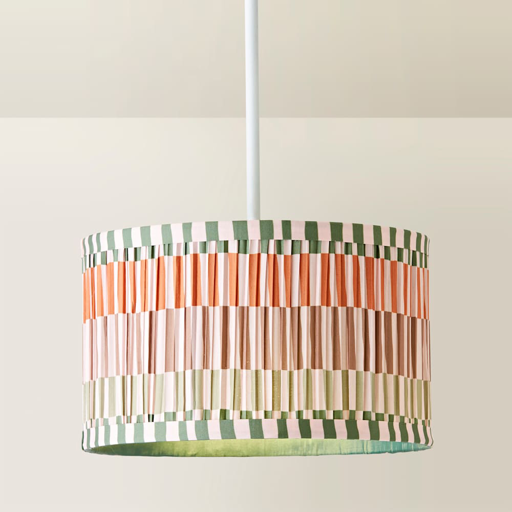 ValueLights Rae Natural Striped Easy Fit Small Shade Image 4