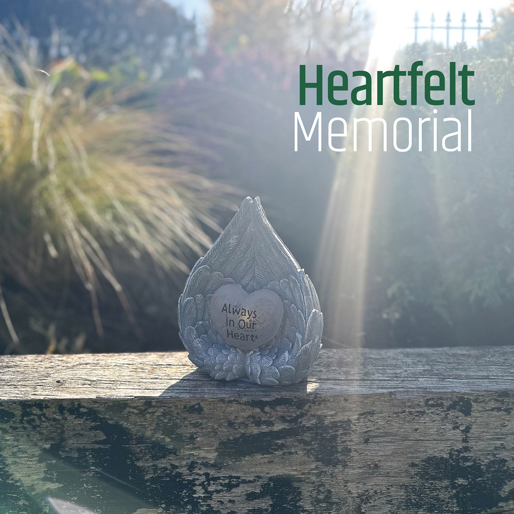 Gardenkraft Angel Wings Heart Solar Light Image 6