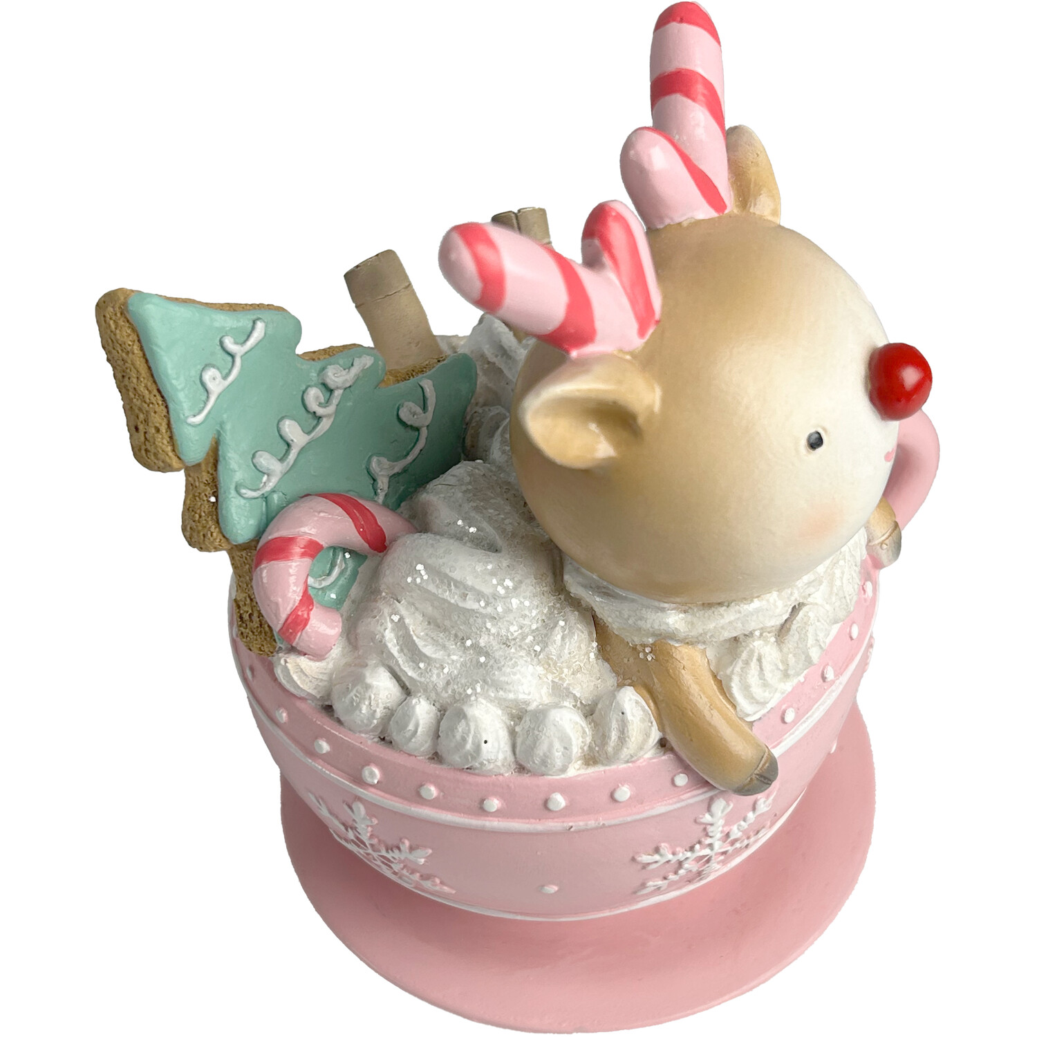 Reindeer in Teacup Ornament Pink Image 5