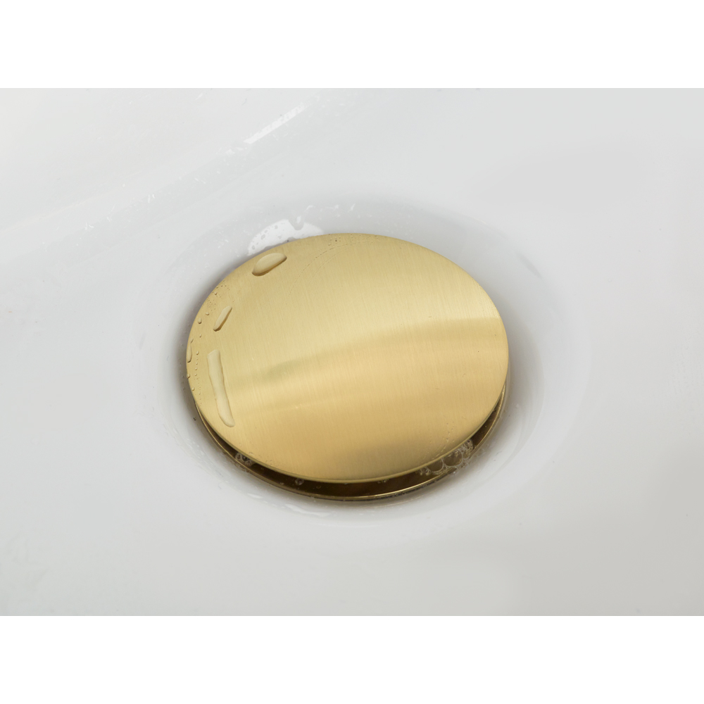 Bristan Frammento Brushed Brass Cool Start Basin Mixer with Clicker Waste Image 5