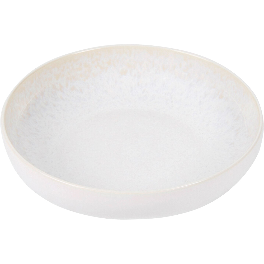 White Textured Pasta Bowl - White Image 4