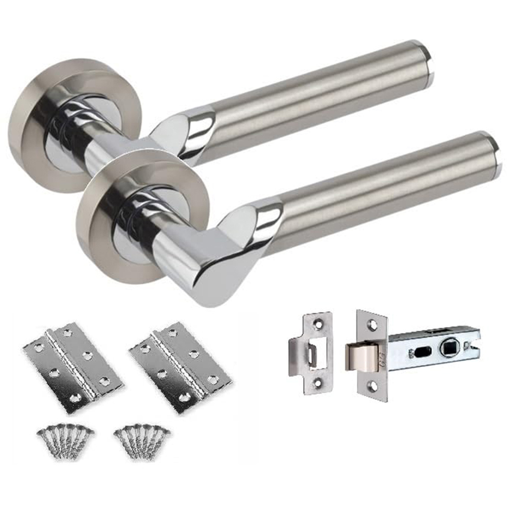 Golden Grace Duo Finish Titan Door Handle Set 5 Pack Image 2