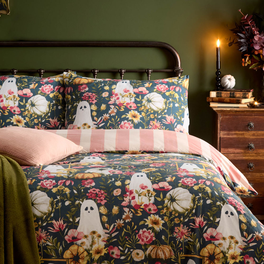 Furn Double Botanical Printed Reversible Duvet Set Image 3