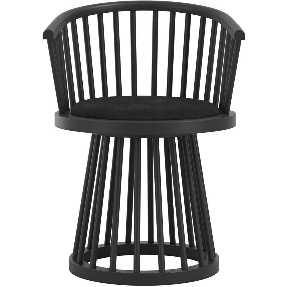 LPD Home Lina Black and Black Dining Chair Image 3