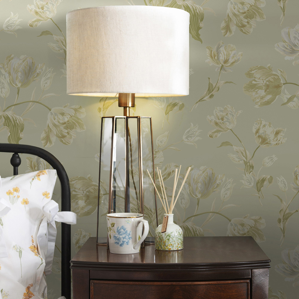 Laura Ashley Gosford Sage Green Wallpaper Image 3
