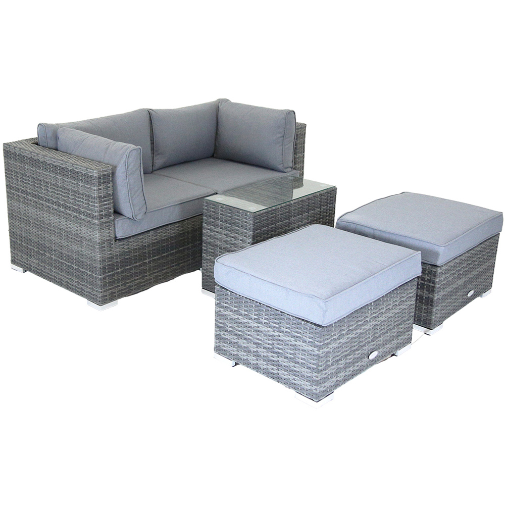 Charles Bentley 4 Seater Multifunctional Contemporary Lounge Set Image 5
