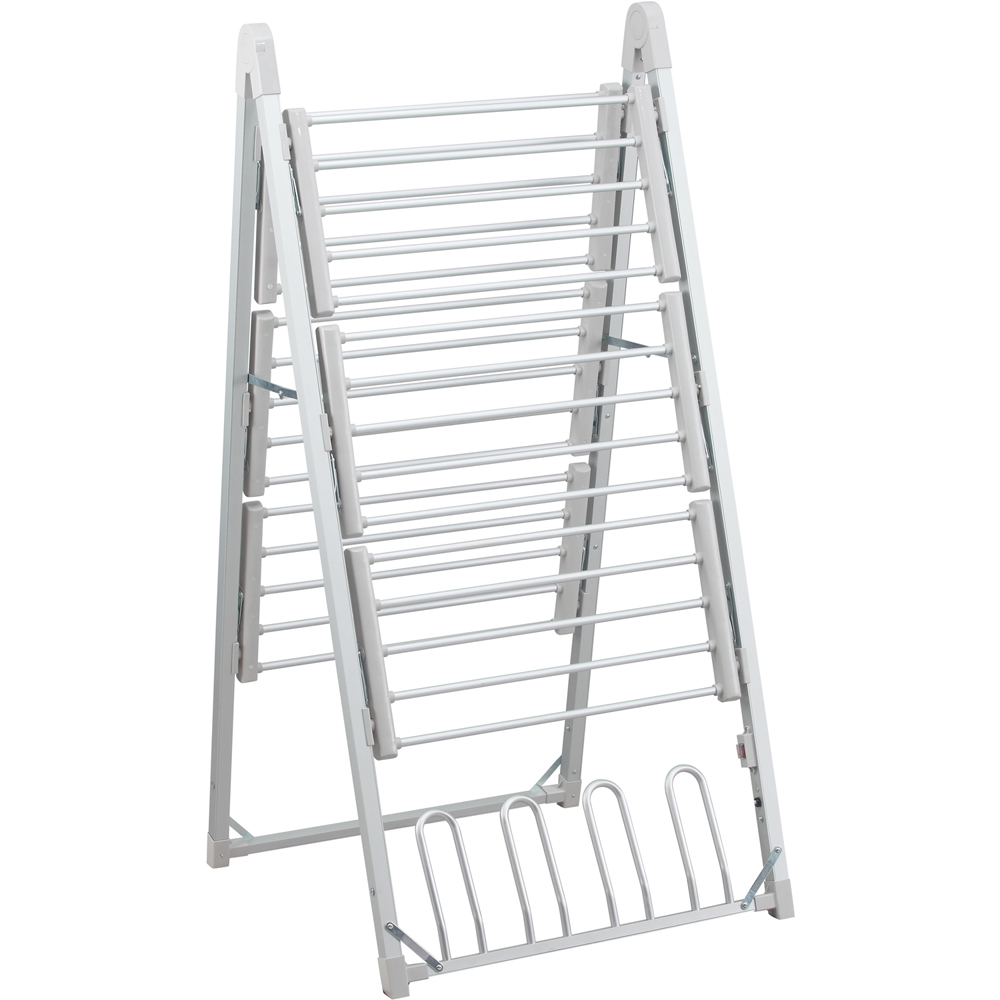 3 Tier A Frame Heated Airer Light Grey Image 2