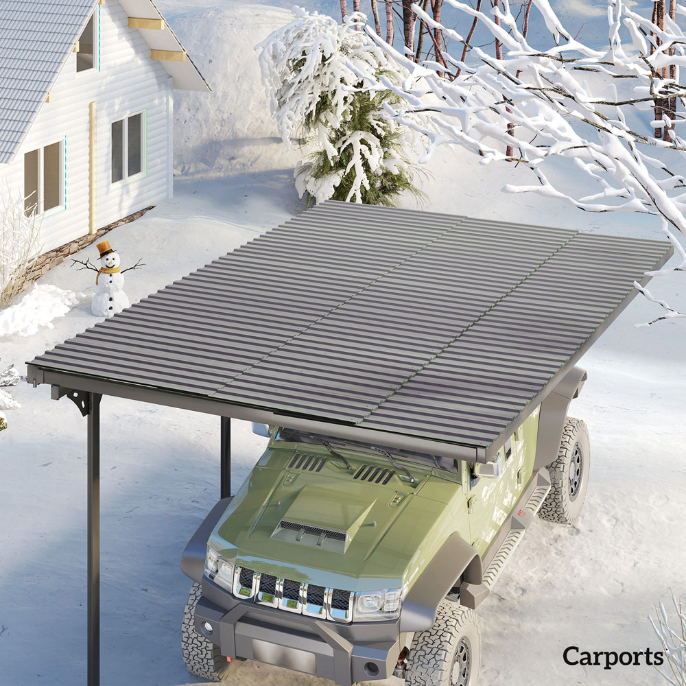 Outsunny Light Grey Metal Greenhouse Roofing Sheet 12 Pack Image 5