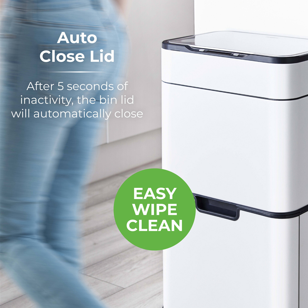 Tower Ozone Recycling White Sensor Bin 50L Image 3