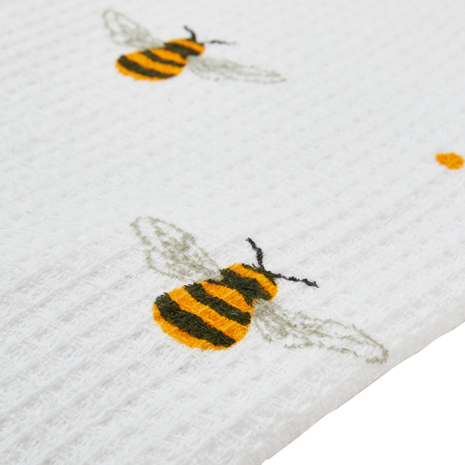 Bee Happy Tea Towel - White Image 4