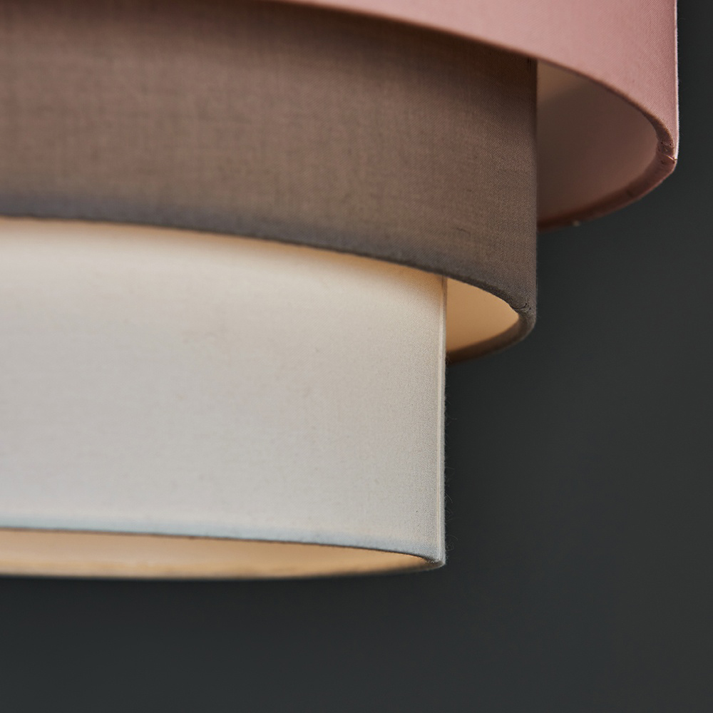 ValueLights Aztec 3 Tier Pink Fabric Ceiling Light Shade Image 3