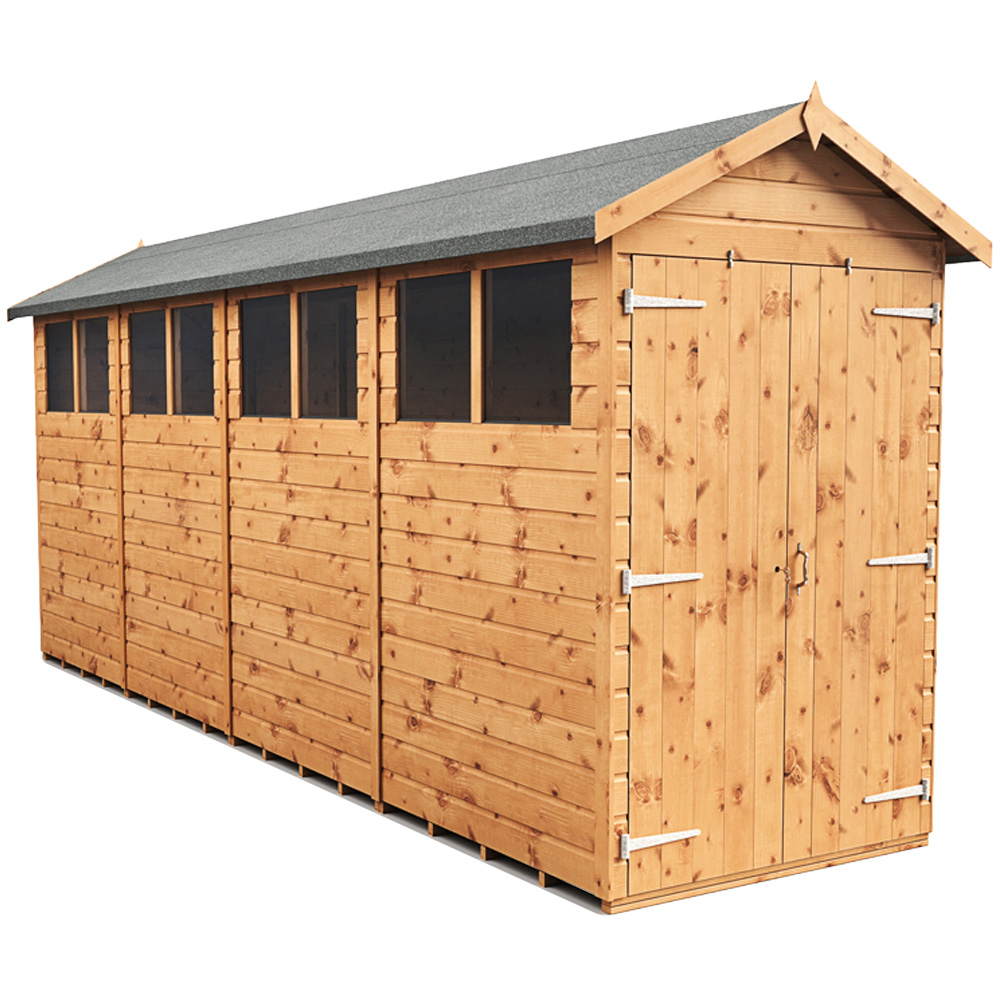 Empire Sheds 4 x 16ft Double Door Tongue and Groove Wooden Apex Garden Shed Image 1