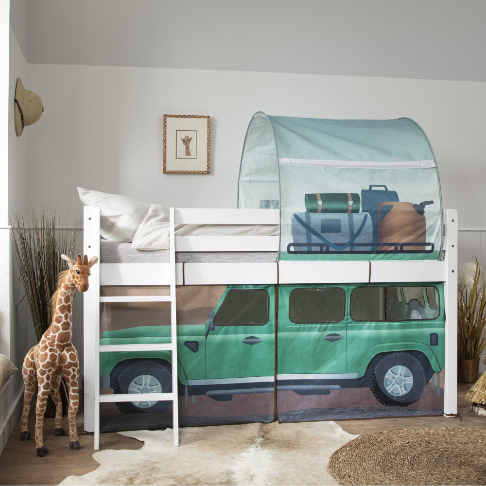 Noa and Nani Moro White Safari Off-Road Mid Sleeper Cabin Bed Image 7