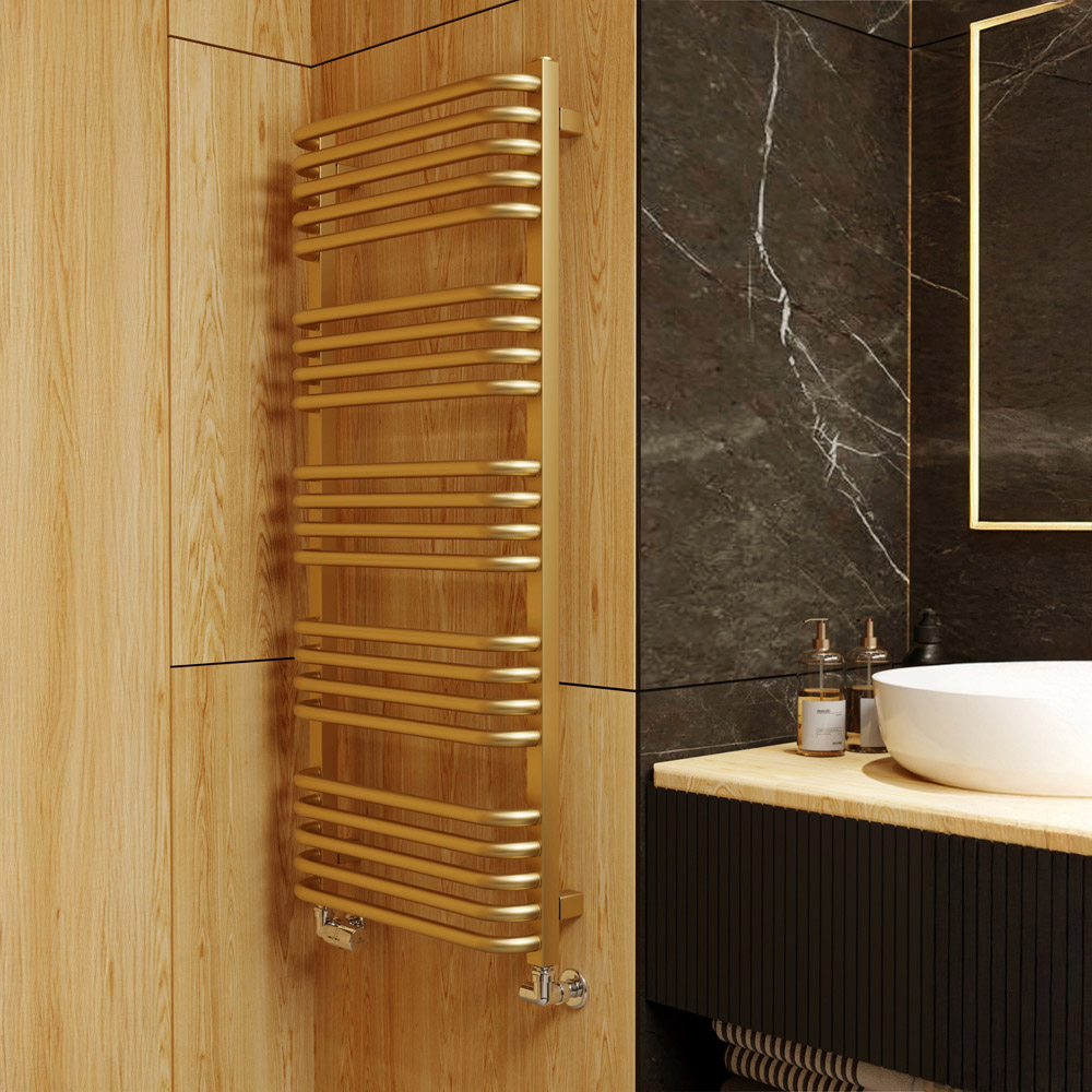 Terma Alex Brass Heated Towel Rail 1140 x 500mm Image 7