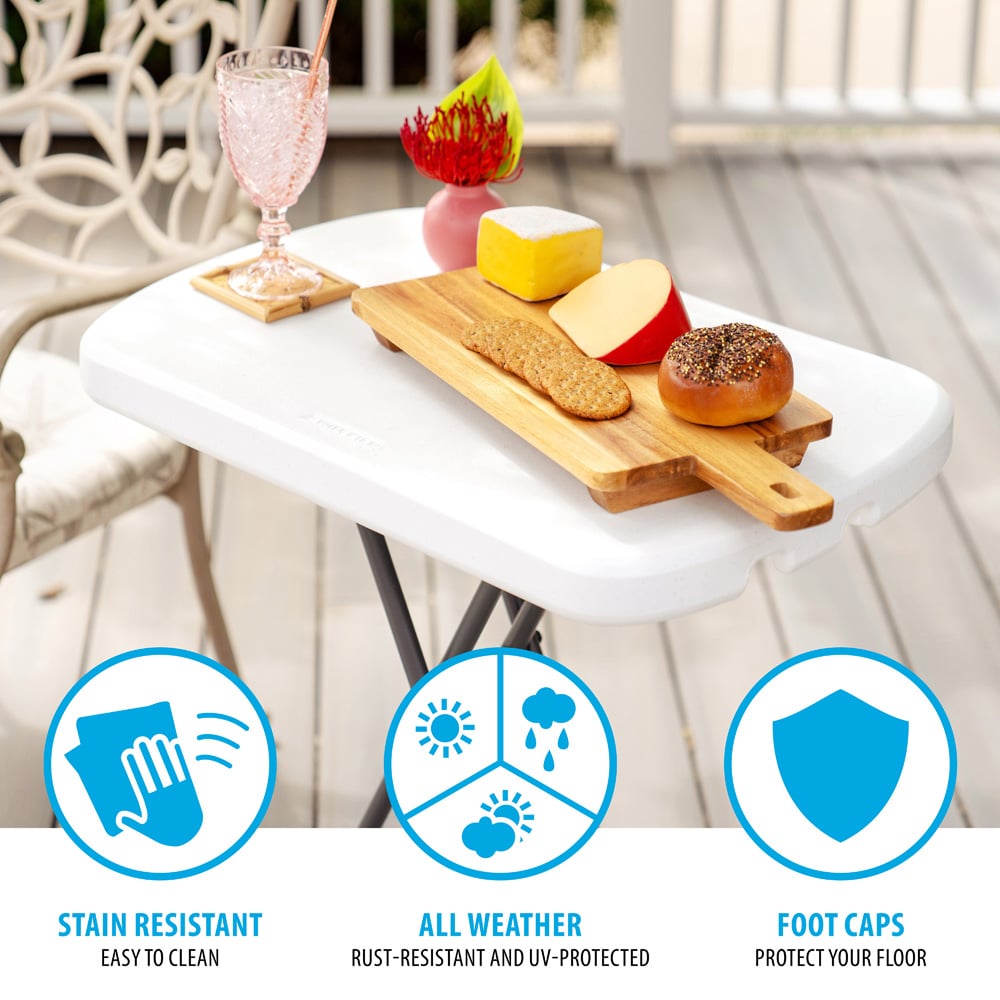 Lifetime Products Foldable Personal Table White Image 7