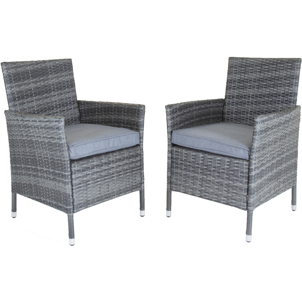 Charles Bentley Pair of Rattan Chairs Grey Image 2