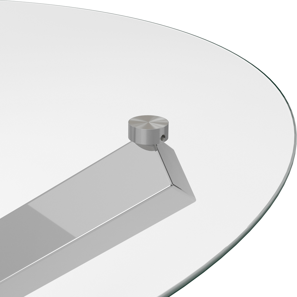LPD Home Capri Clear and Silver 4 Seater Dining Table Image 5