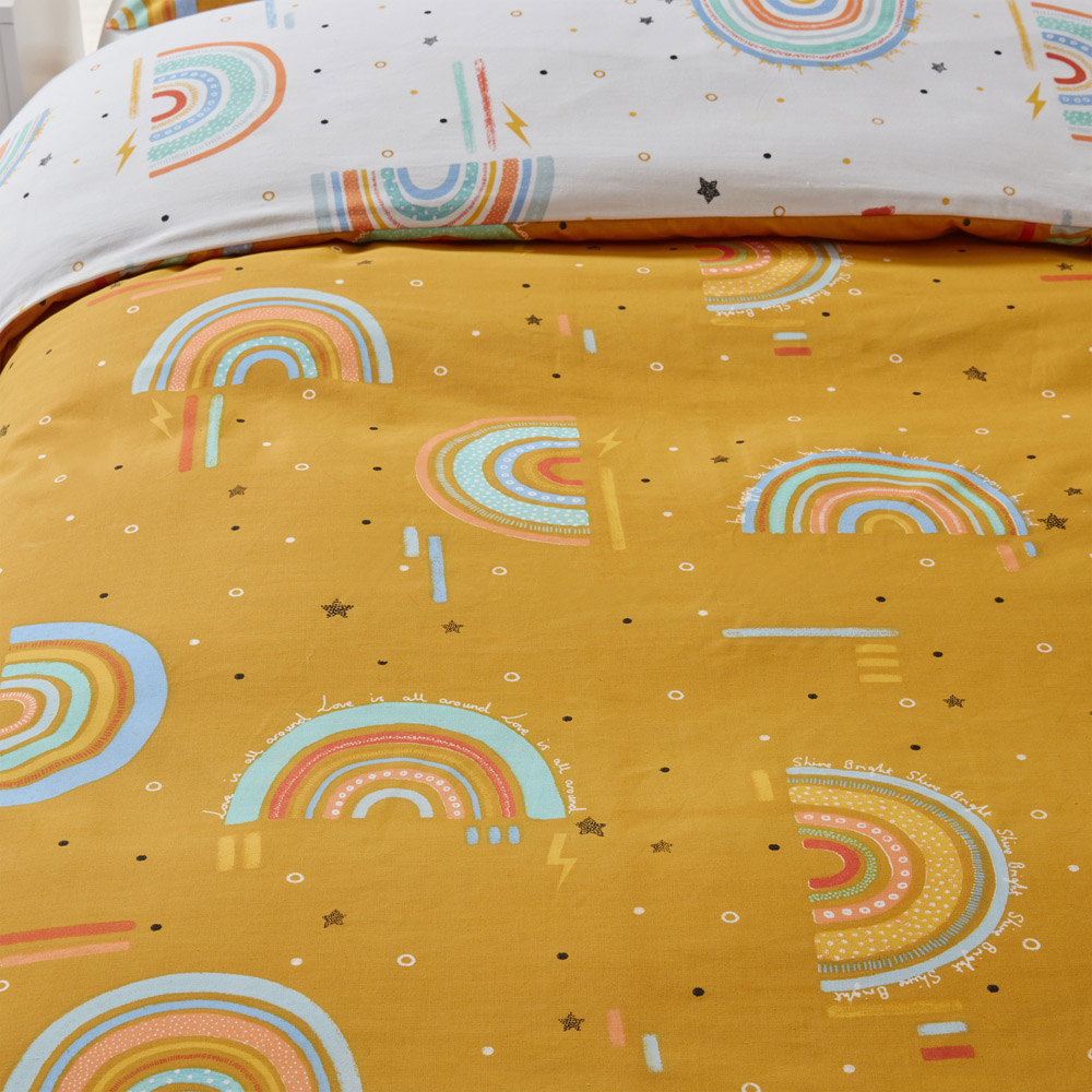 little furn. Rainbow Double Mustard Kids Duvet Cover Set  Image 3