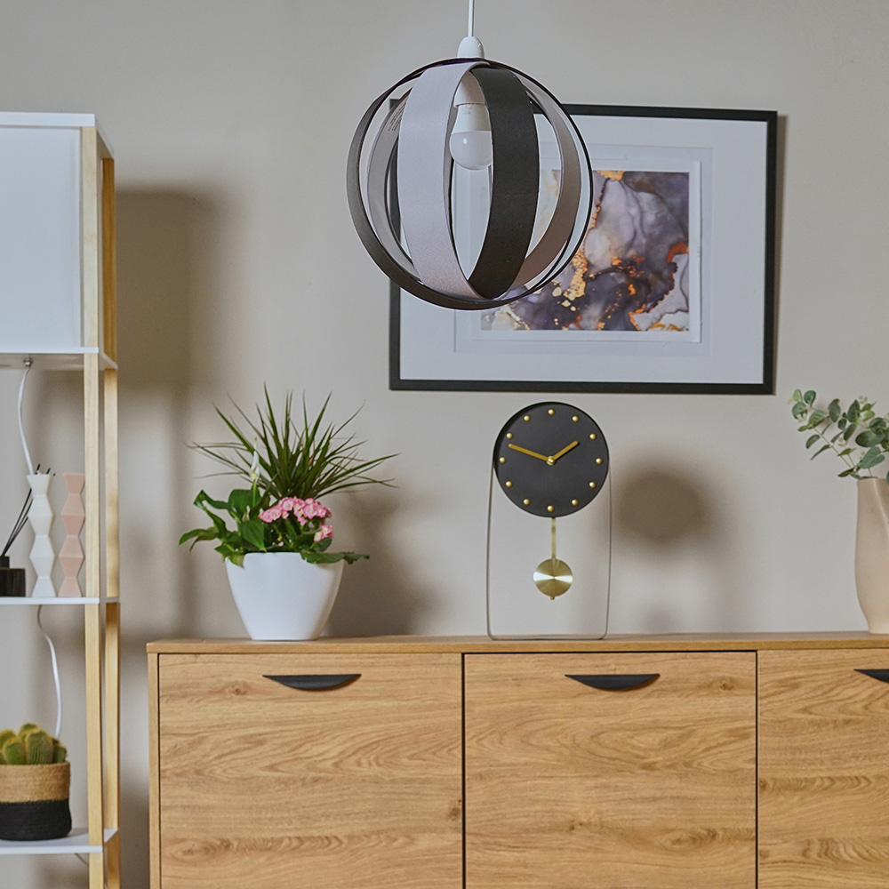 ValueLights J90 Grey Easy Fit Ceiling Light Shade Image 7