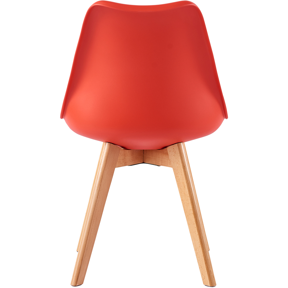Eva Set of 6 Red Padded Dining Chairs Image 5