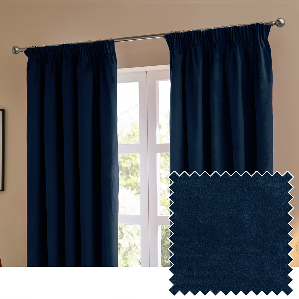 Furn The Ultimate Royal Velvet Fully Lined Pencil Pleat Curtains 168 x 229cm Image 6