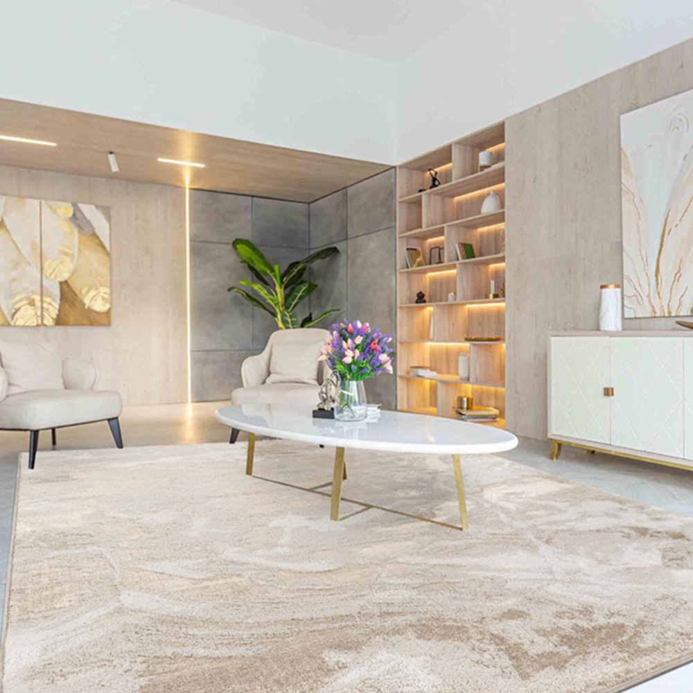 Desire Rugs Elysium Modern Abstract Metallic Sheen Nebula Pearl Rug 60 ...