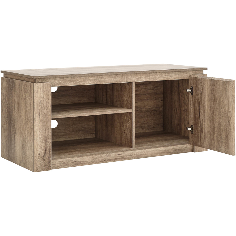GFW Canyon Single Door 2 Shelf Grey Oak Compact TV Unit Image 5