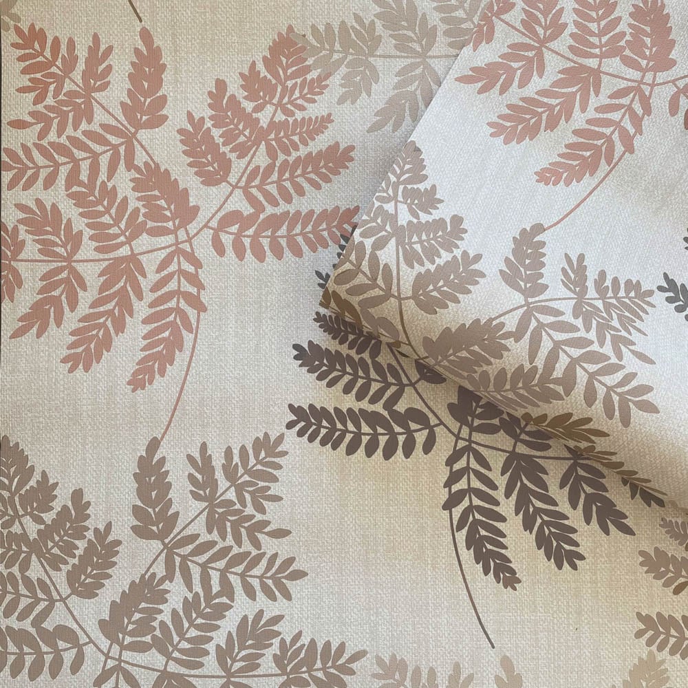 Belgravia Decor Fern Leaf Taupe Wallpaper Image 2