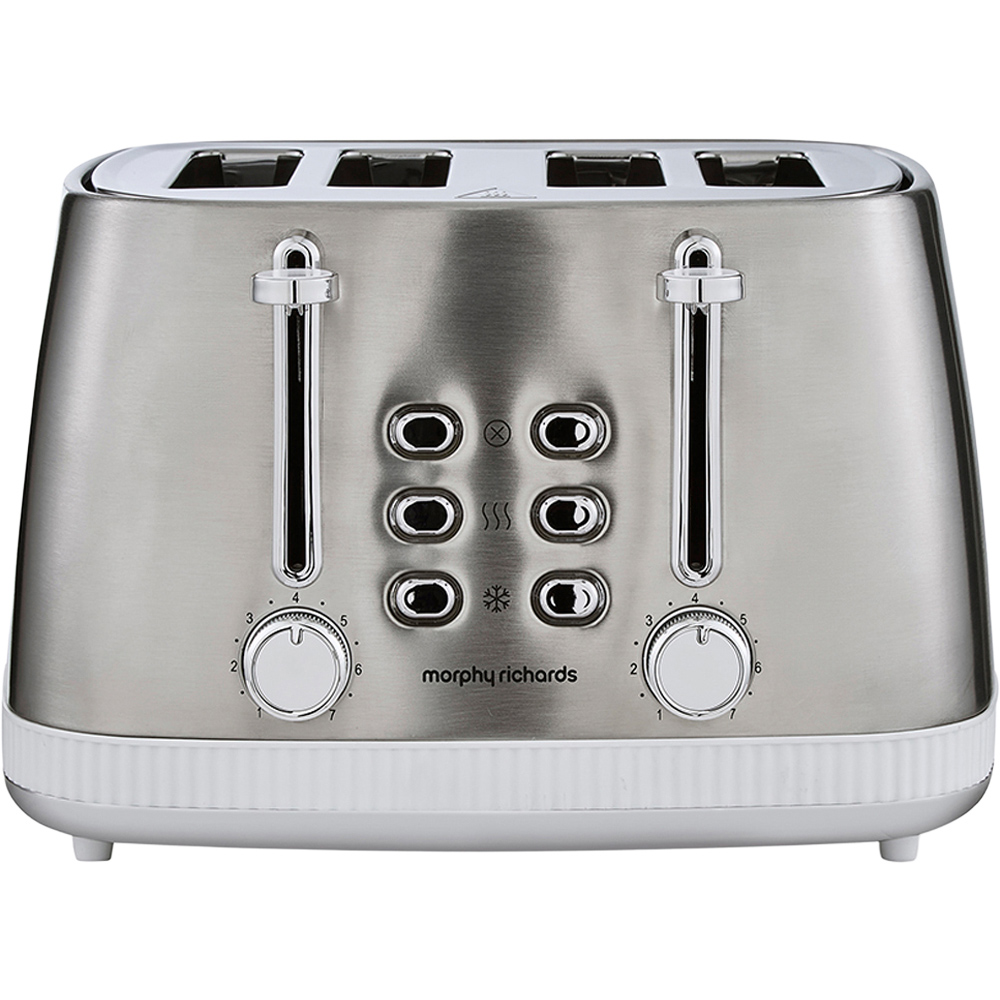 Morphy Richards Mexborough 242903 White Trim Stainless Steel 4 Slice Toaster Image 3