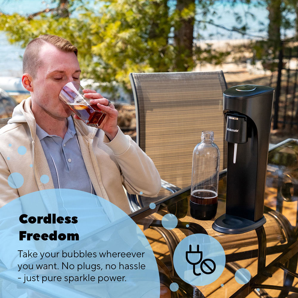 Drinkmate OmniFizz 410-01-14Zx2 Classic White Soda Maker with 2 CO2 Cylinders Image 4
