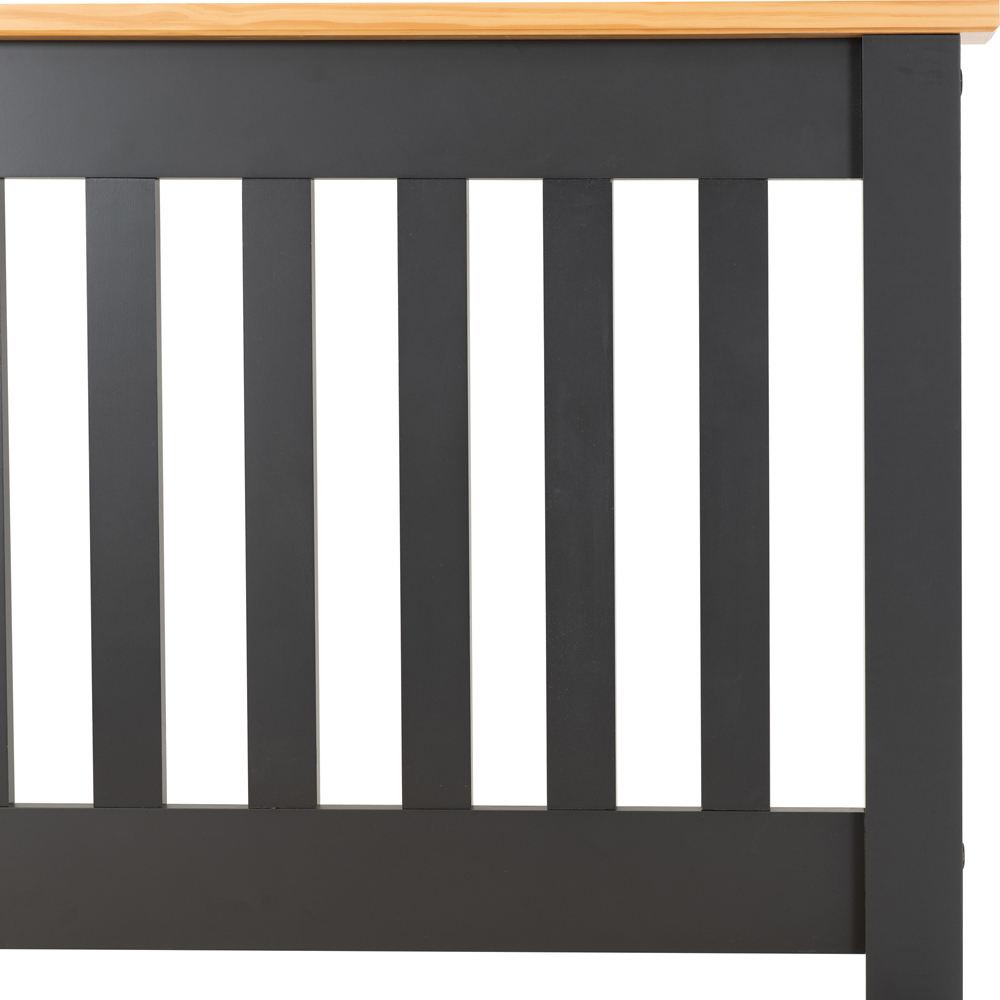 Seconique Monaco Small Double Dark Grey and Oak Effect Low End Bed Image 8