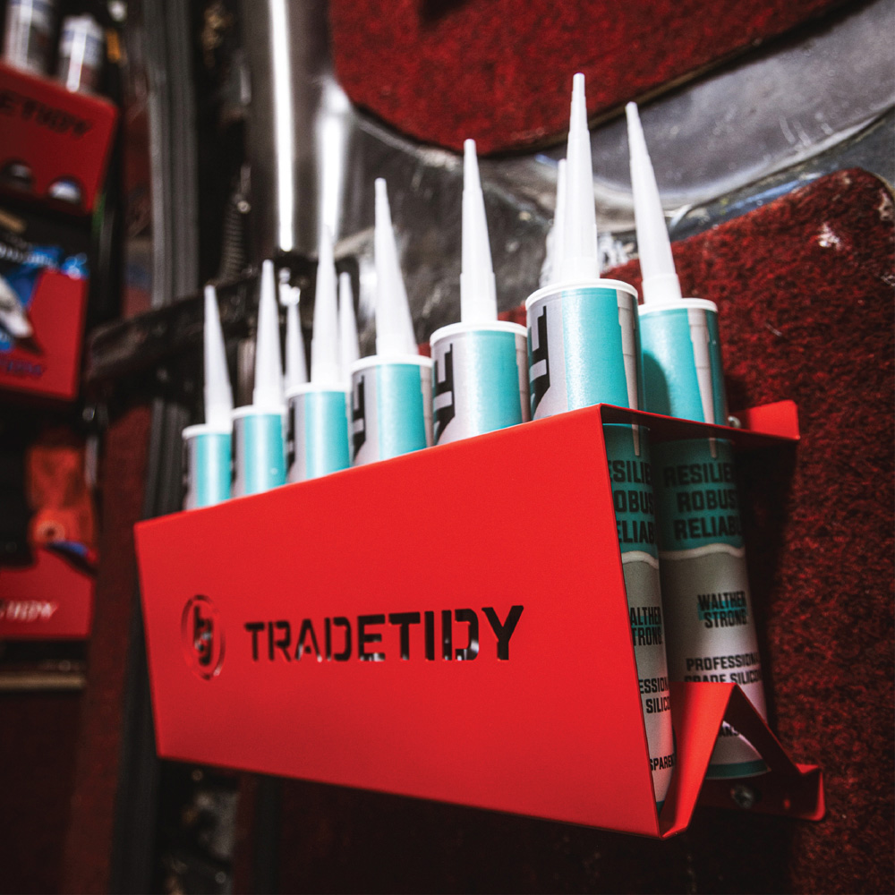 TradeTidy 12 Section Red Steel Silicone Tube Holder Image 2