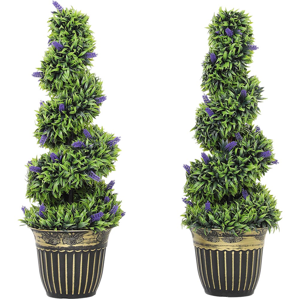 Portland Lavender Decorative Artificial Plant in Pot 90cm 2 Pack Image 1