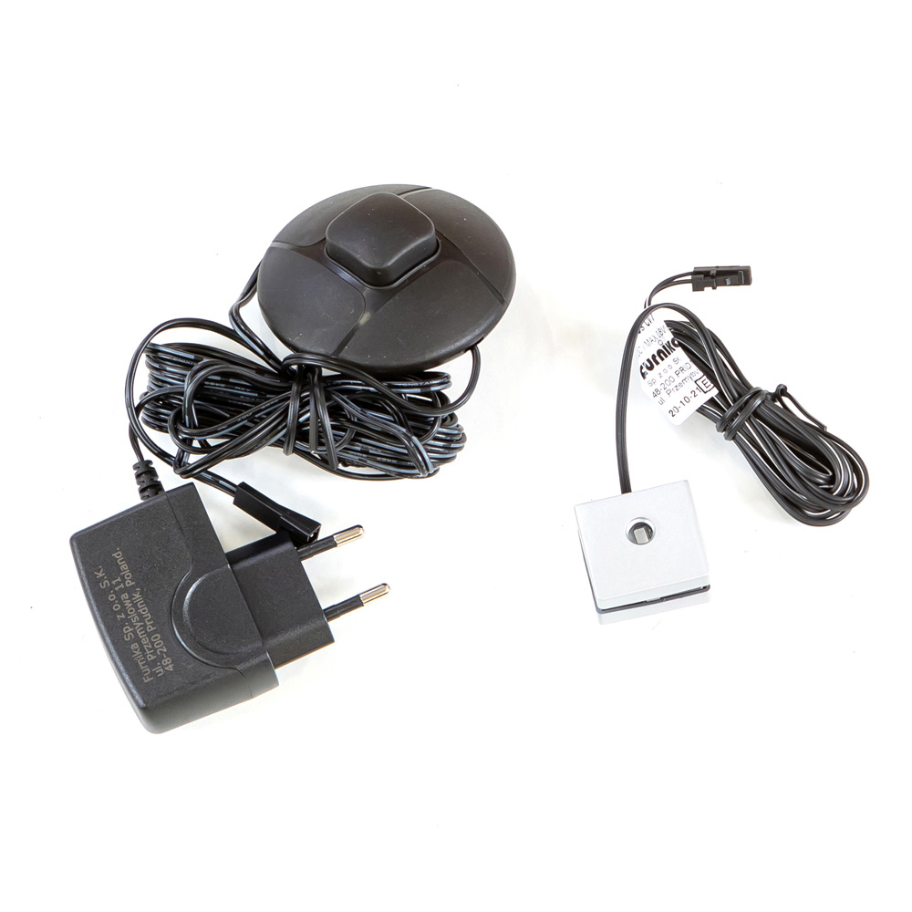 Florence Klara 2 Door Grey and Oak Glass Display Cabinet with LED Lighting Image 5