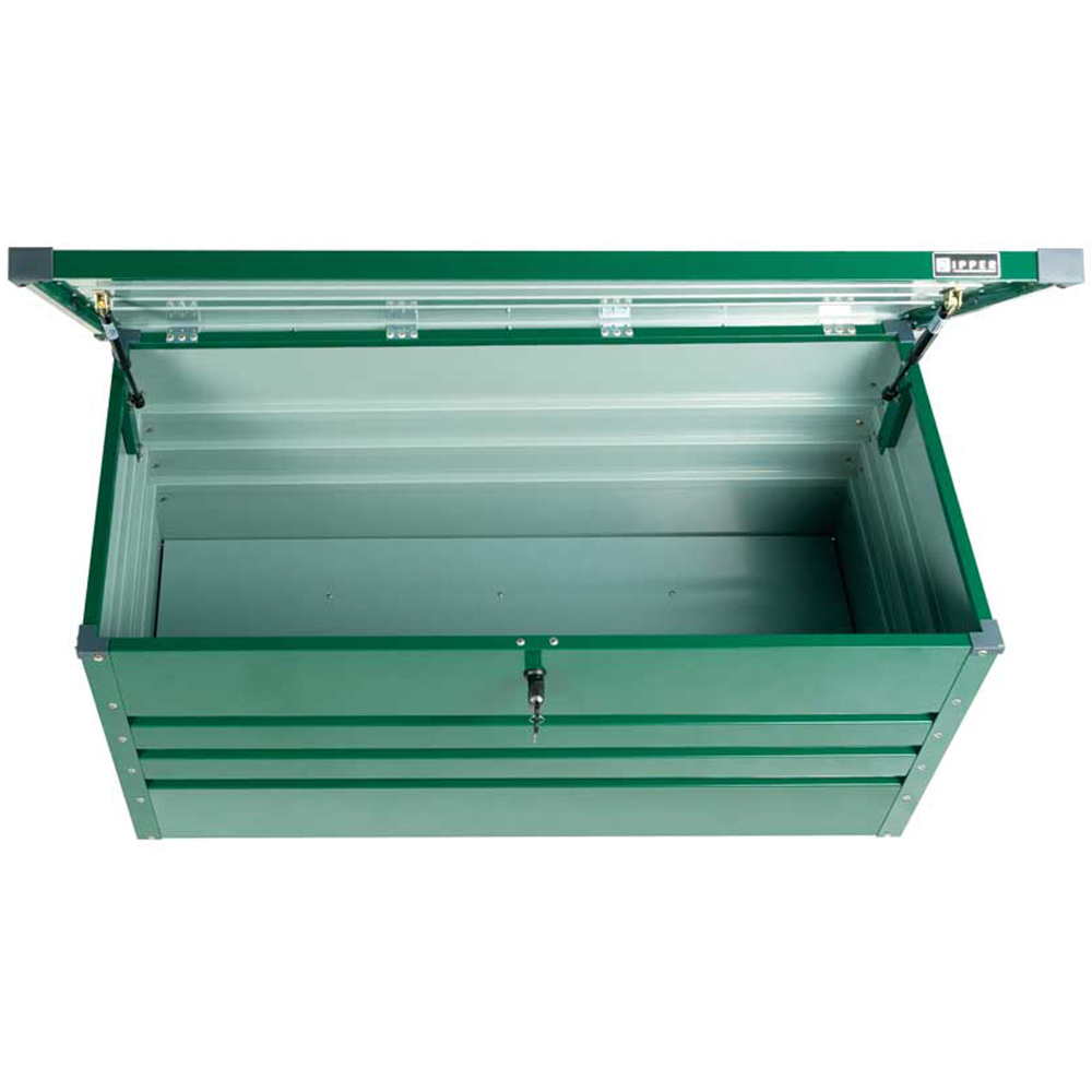 Zipper ZI-GAB132GR 132cm Green Steel Garden Storage Box Image 4