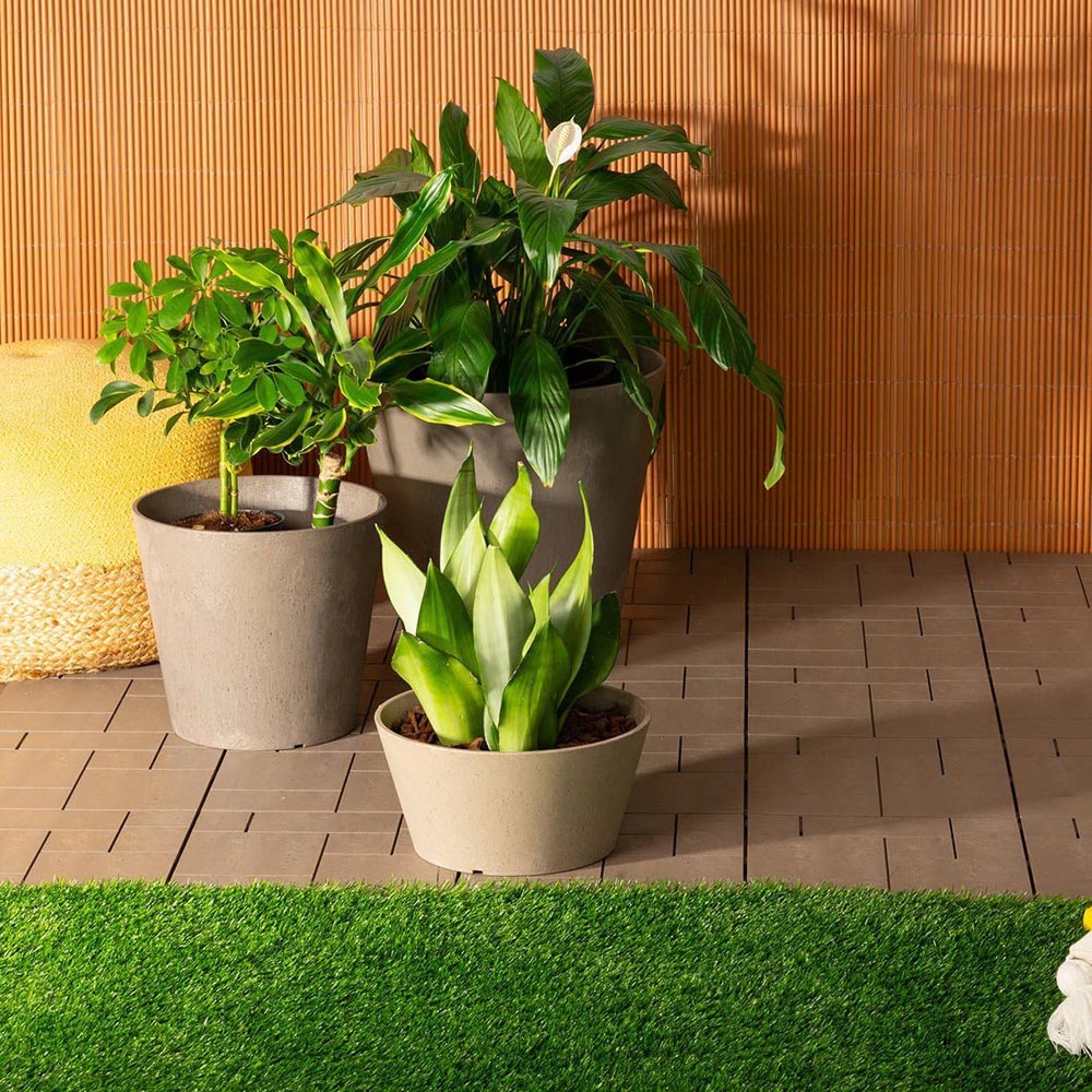 Garden Gear Octavia Oak Planter 28cm 2 Pack Image 2