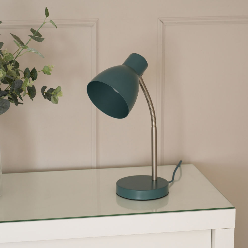 ValueLights Keela Teal Adjustable Flexi Neck LED Desk Table Lamp Image 3