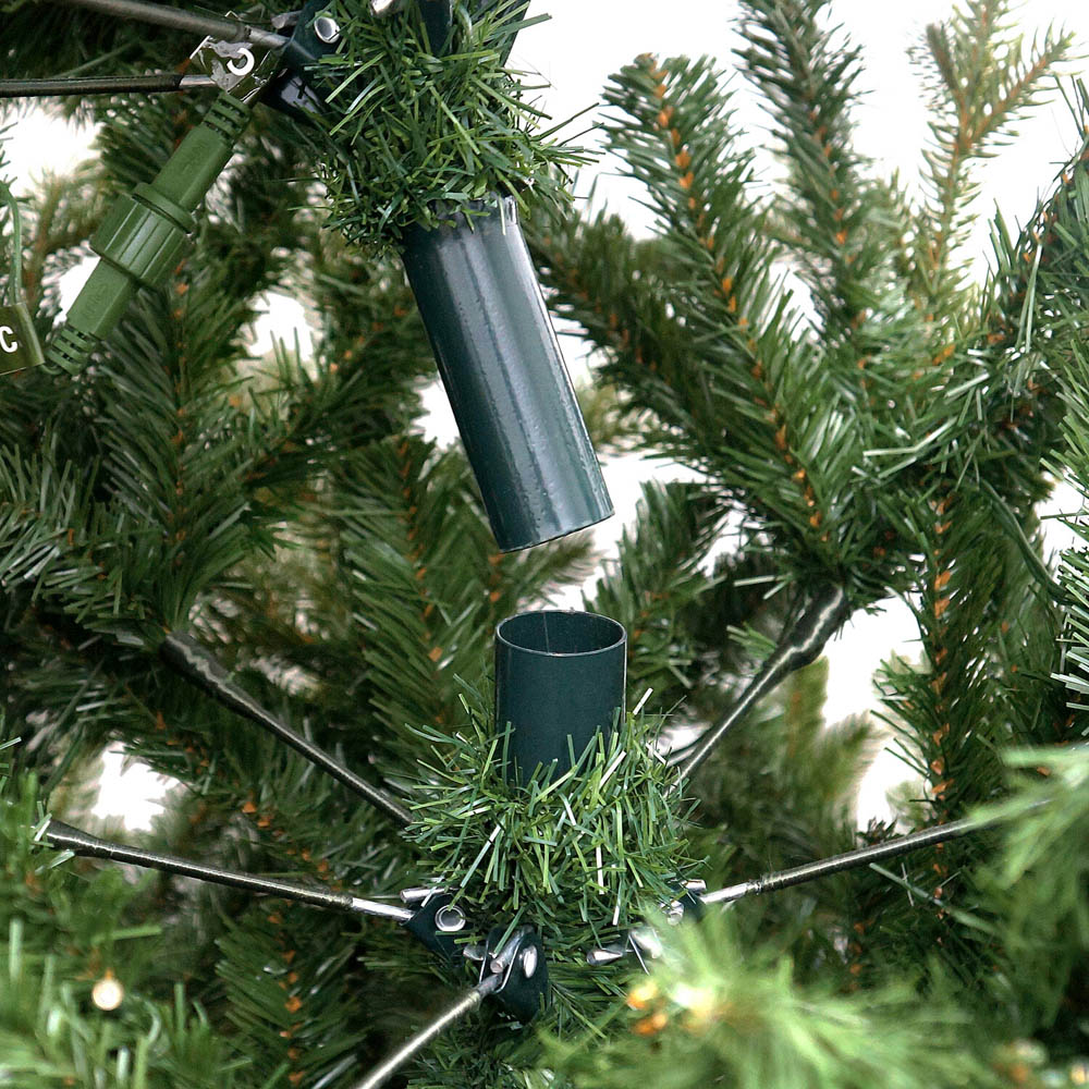 7ft Pre-Lit Cliveden Artificial Fir Christmas Tree Green Image 10