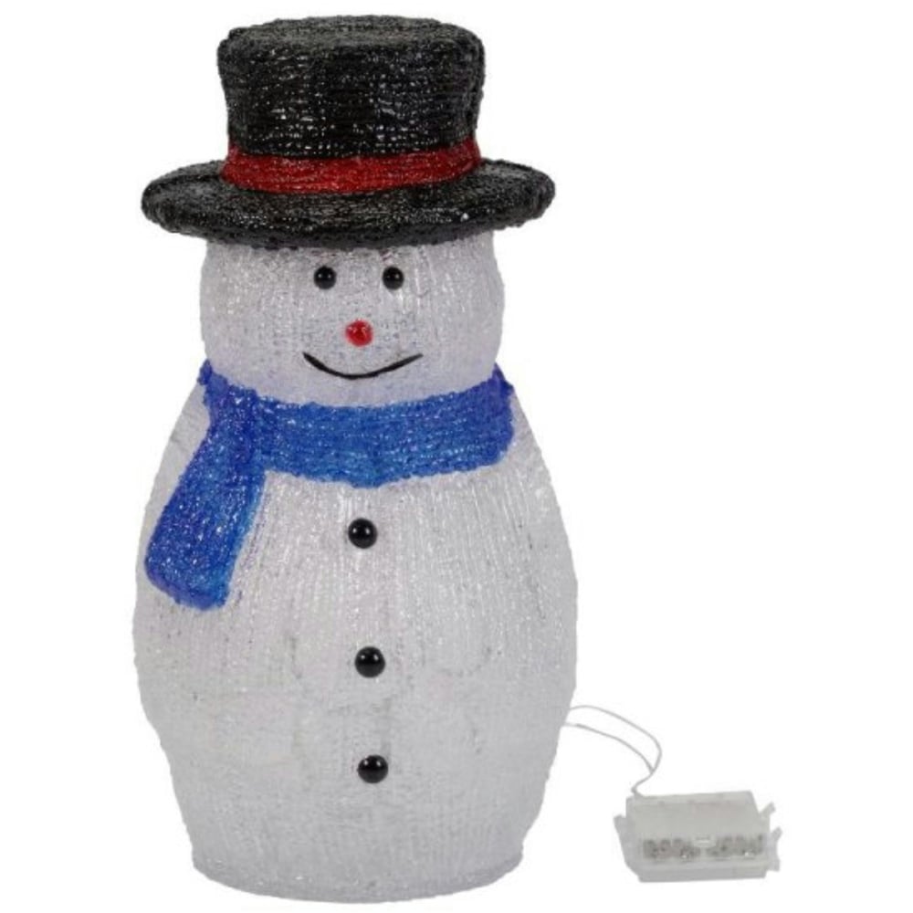 Samuel Alexander Acrylic Snowman LED Christmas Decoration 44cm Image 2
