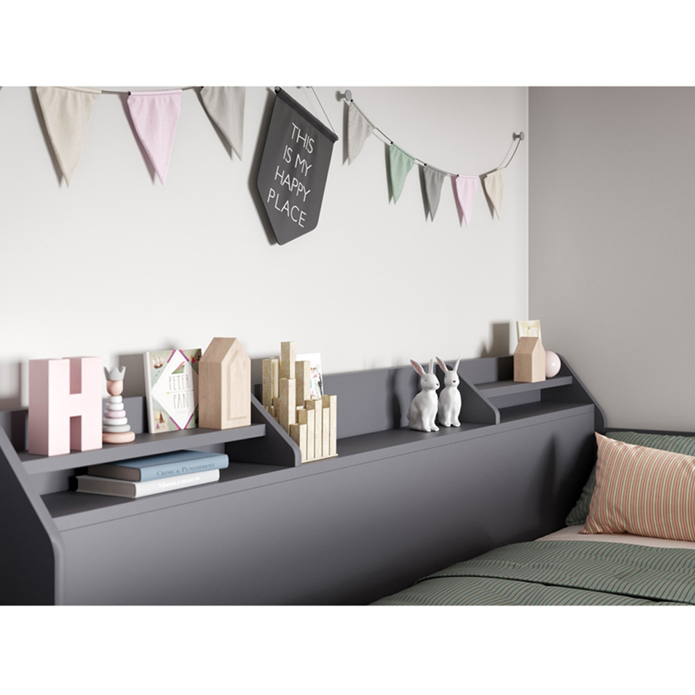 Flair Slick Triple Sleeper Grey Staircase Bunk Bed Image 3