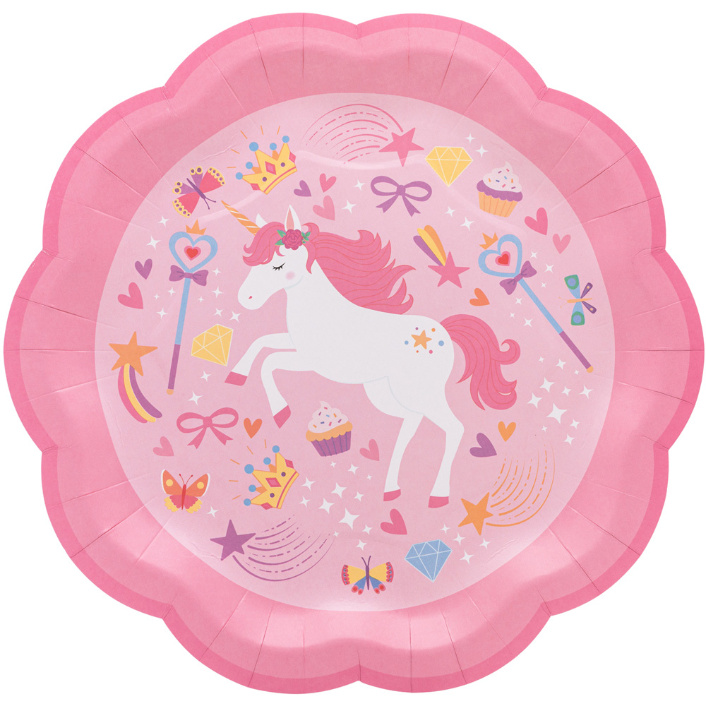 Pack of 10 Unicorn Paper Plates Image 7