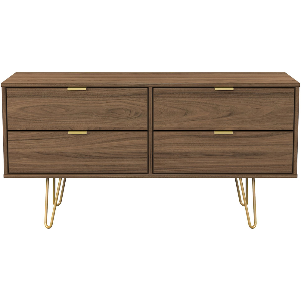 Crowndale Hong Kong 4 Drawer Carini Walnut Bed Box Ready Assembled Image 3