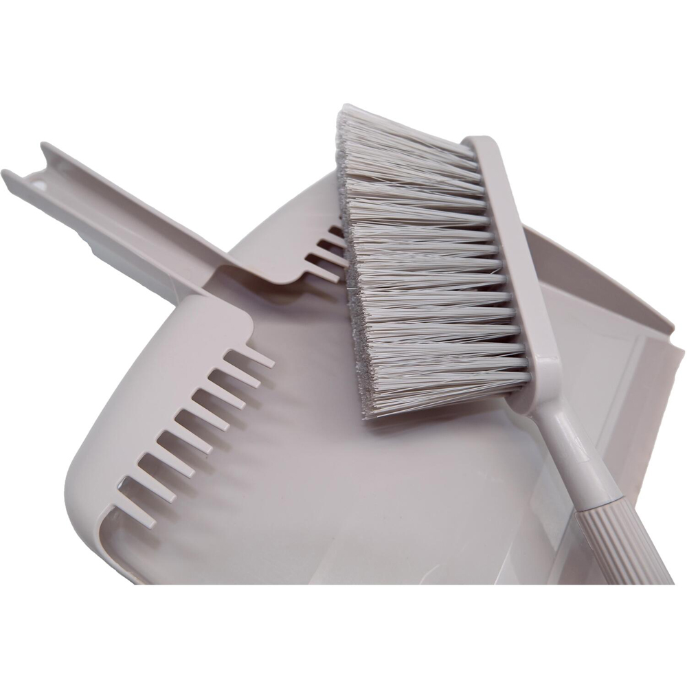 Ribbed Dustpan and Brush Grey Image 5