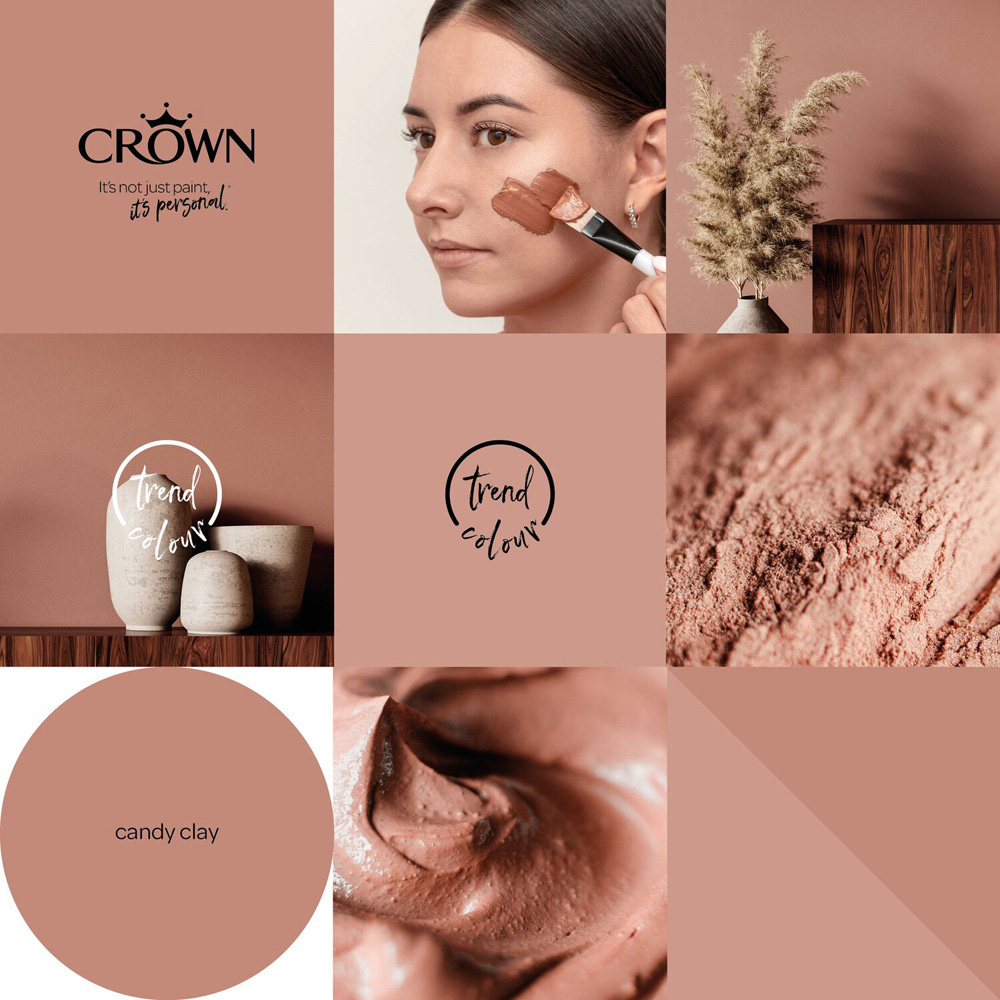 Crown Walls and Ceilings Candy Clay Matt Emulsion Paint 2.5L Image 7