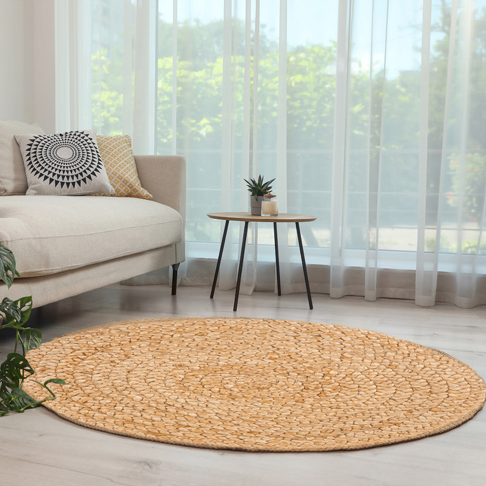 Esselle Home Heaton Natural Jute Circle Rug 120 x 120cm Image 7