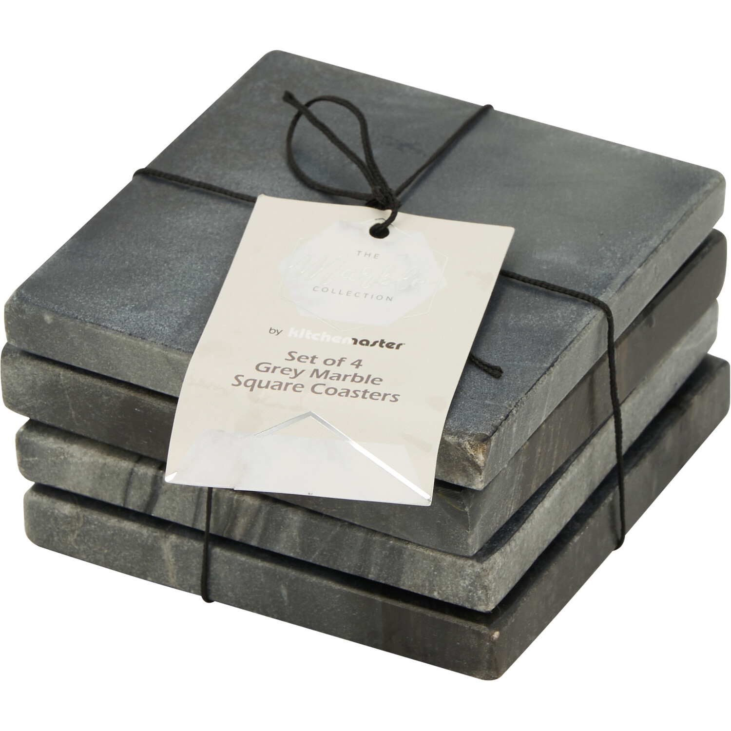 Grey Marble Square Coaster Image 1