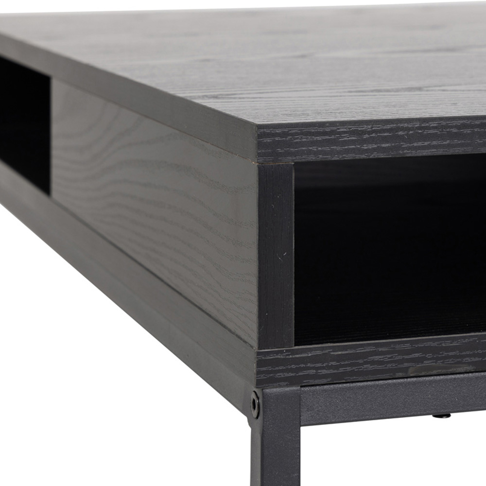 Florence Willford 2 Shelf Black Coffee Table Image 4