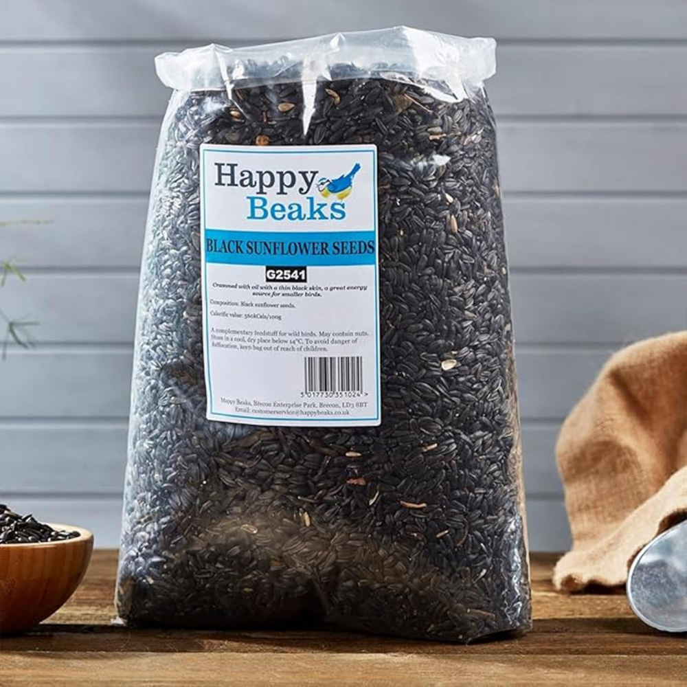 Happy Beaks Black Sunflower Seeds 25.5kg Image 2