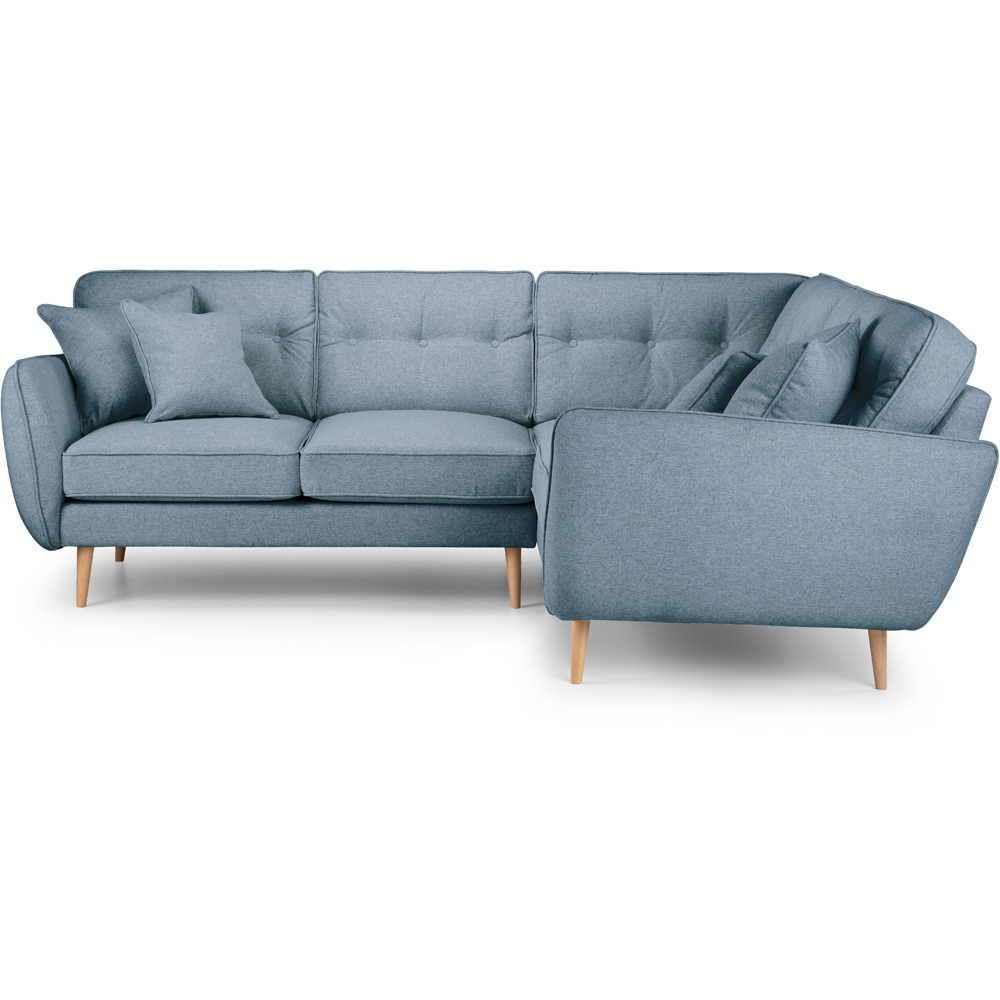 Opry Faro 4 Seater Button Back Denim Corner Sofa Image 3