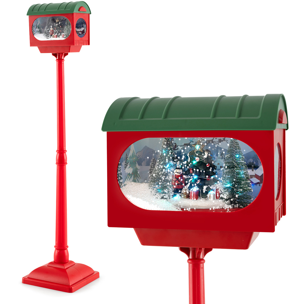 Costway Red Sound Activated LED Street Light Outdoor Christmas Decoration 5 ft Image 3